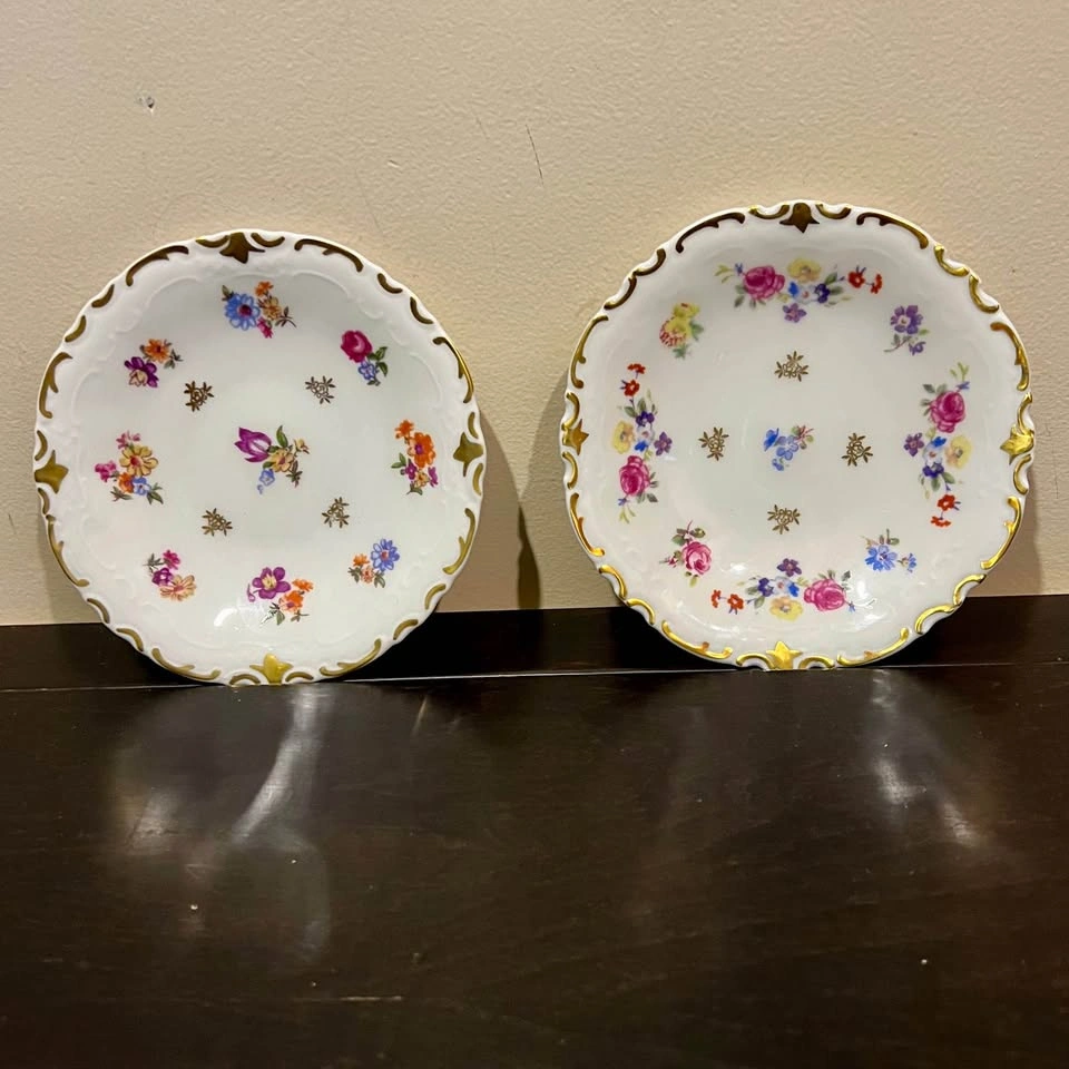 Reichenbach Porcelain Small 5” Plates, Hand Painted Trinket Dish - photo 5