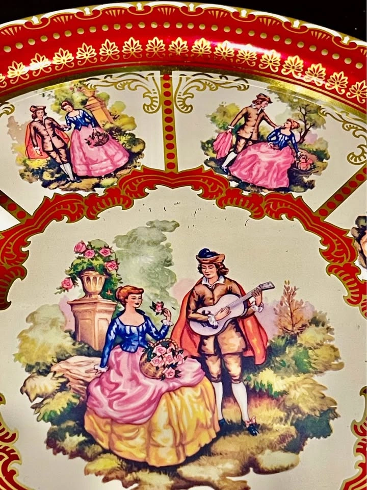 Vintage Tray tin tray metal serving tray made in England ELITE y - photo 4