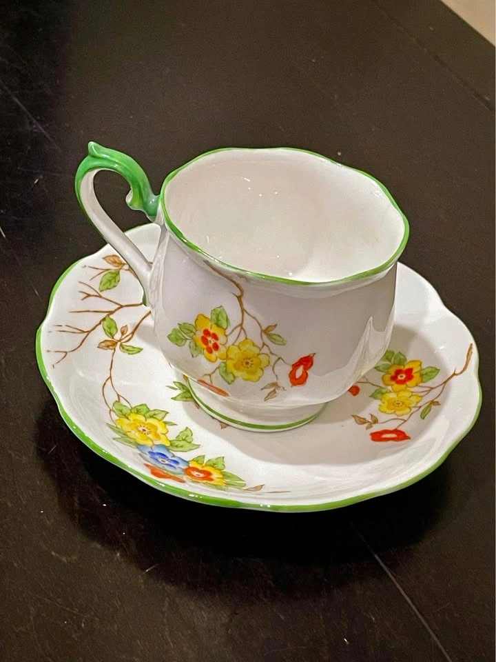 Very rare Royal Albert Teacup, 9400, Green Handle - photo 4