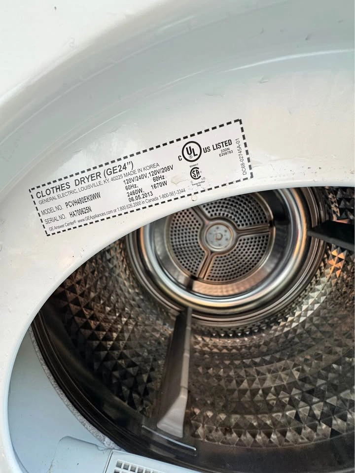GE 24" Compact Electric Dryer - Perfect for Condos/Apartments - photo 2