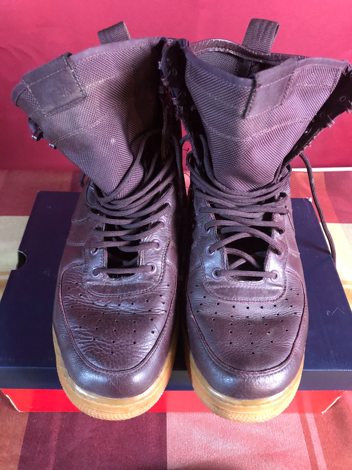 Nike SF Air Force 1 High Deep Burgundy Gum Men's Size 10.5 w/ St - photo 2