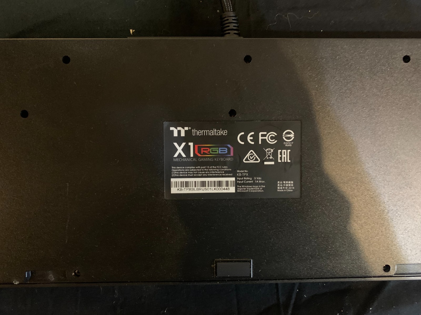 Thermaltake X1 RGB Mechanical Gaming Keyboard w Wrist Rest - photo 3