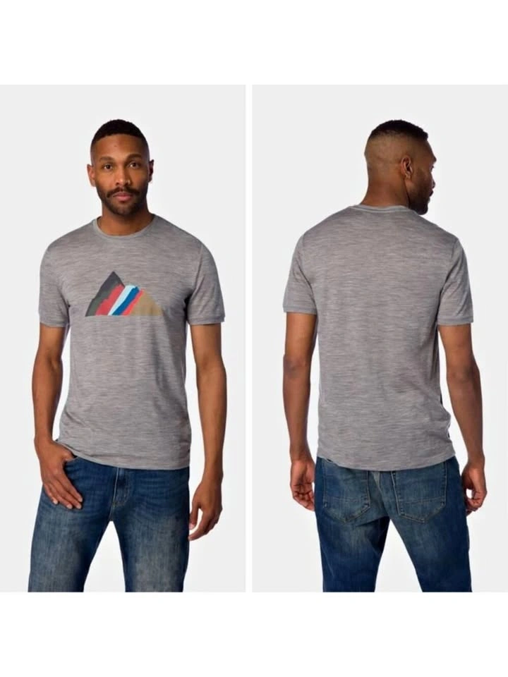 Icebreaker Men's Spector SS Seven Summits Heathered Gray Shirt
