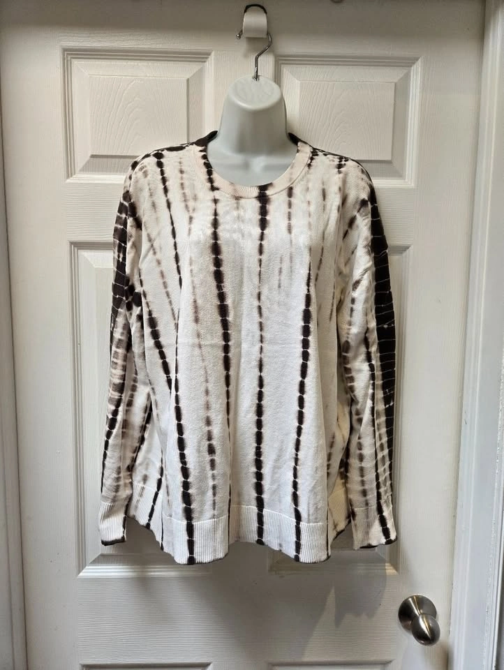 Lululemon Tie Dye Crewneck Sweater Linear Tie Dye Brown Multi Si - photo 2