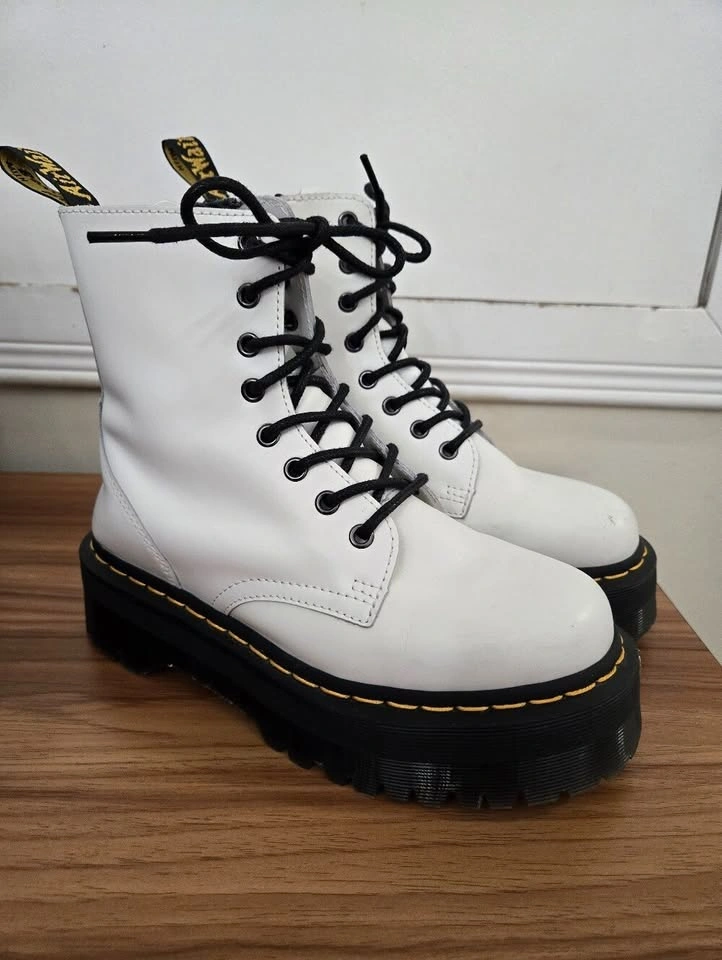 Dr. Martens Jadon White Platform Boots - photo 2