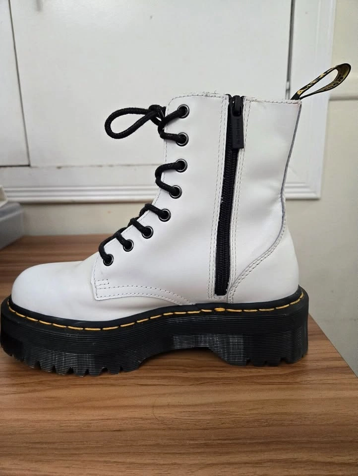 Dr. Martens Jadon White Platform Boots - photo 4