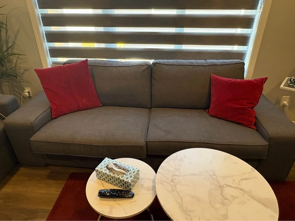 Grey sectional sleeper sofa with storage chaise - photo 2