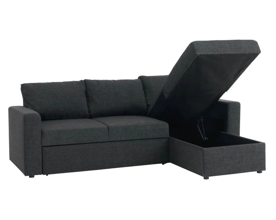 Grey sectional sleeper sofa with storage chaise - photo 4