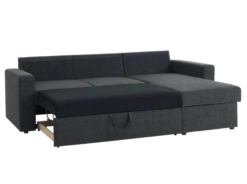 Grey sectional sleeper sofa with storage chaise - photo 5