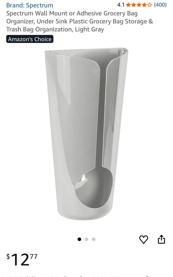 Spectrum Grocery Bag Organizer Light Gray - photo 2