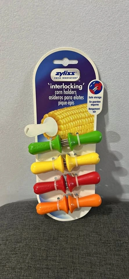 Zyliss Interlocking Corn Holders - 4 Pairs Multi-Color