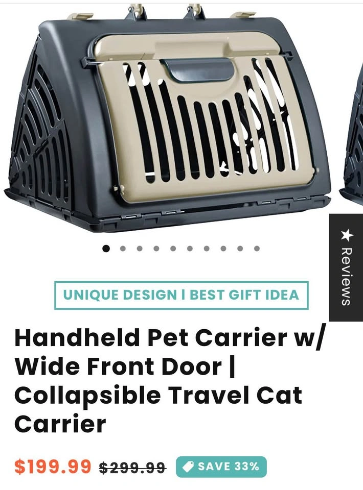 Large Foldable Pet Carrier Green (25lbs capacity) - photo 4