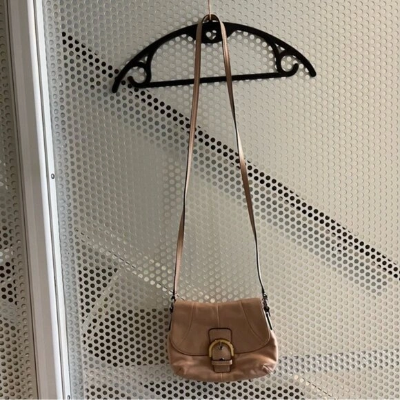 Coach Soho Leather Crossbody Flap Bag Small Pale Shimmer Pink - photo 2