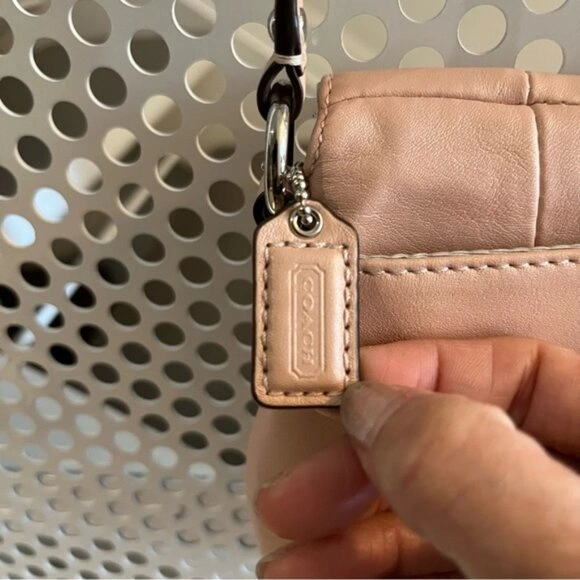 Coach Soho Leather Crossbody Flap Bag Small Pale Shimmer Pink - photo 5