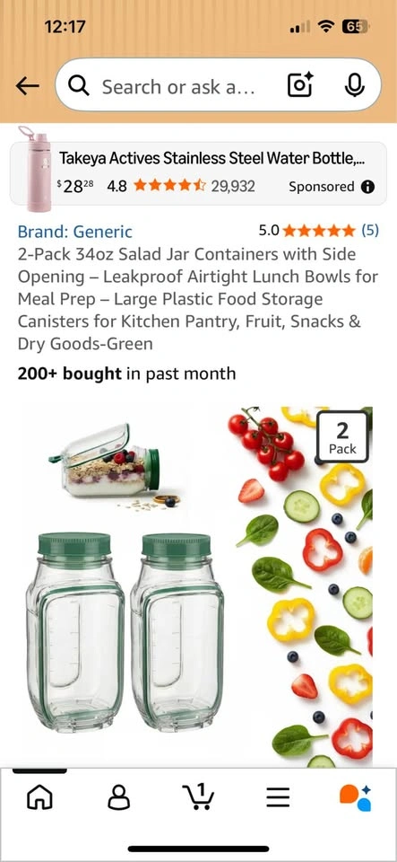 2 Pack 34oz Salad Containers - photo 5