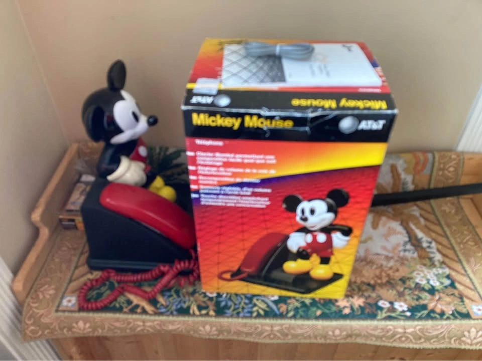Mickey Mouse Vintage Landline Telephone w/ Manual & Box - photo 2