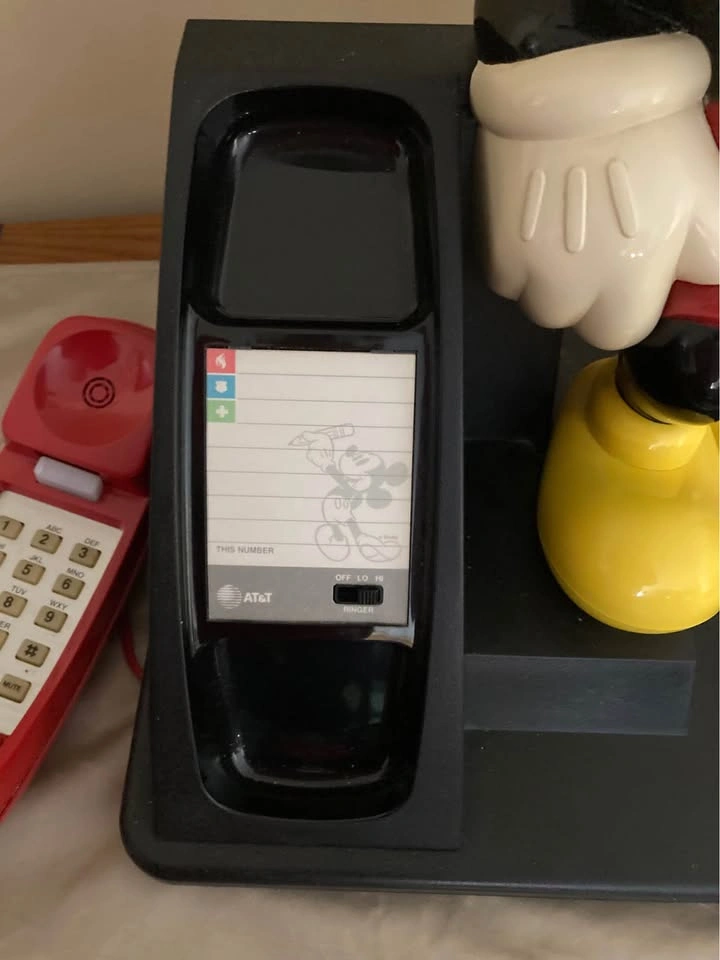 Mickey Mouse Vintage Landline Telephone w/ Manual & Box - photo 3