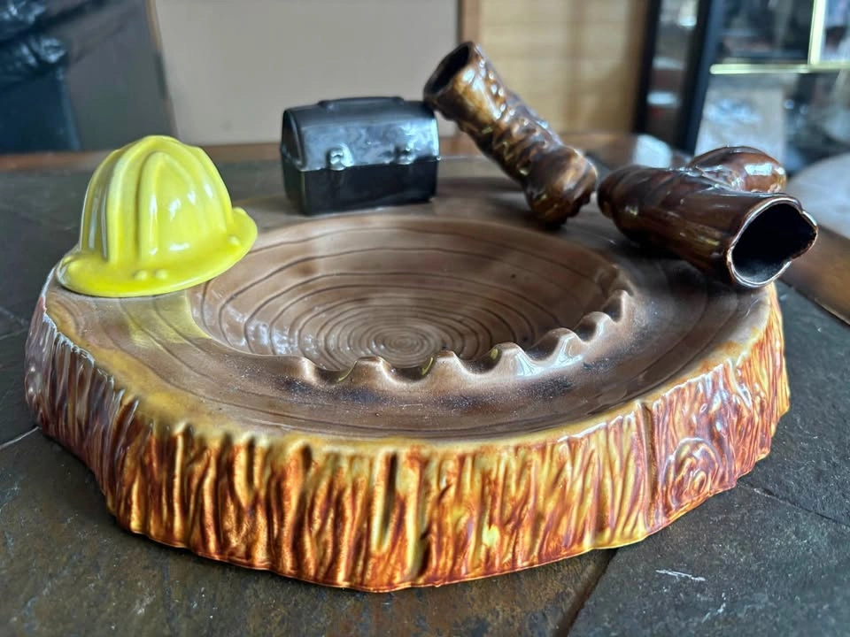 Vintage Ceramic "Working Man" Ashtray