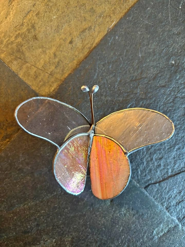 Stained Glass Handcrafted Butterfly Suncatcher
