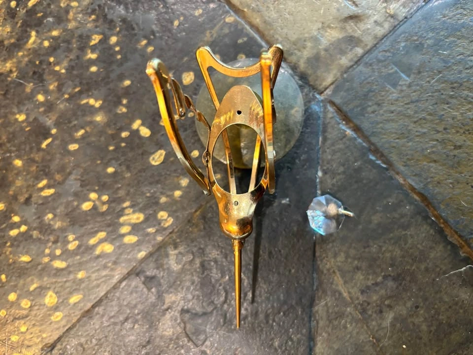 24K Gold Plated Hummingbird Sun Catcher Vintage - photo 2