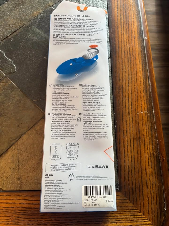 Insoles Ultra Lite Gel Size 5-6.5 - photo 5