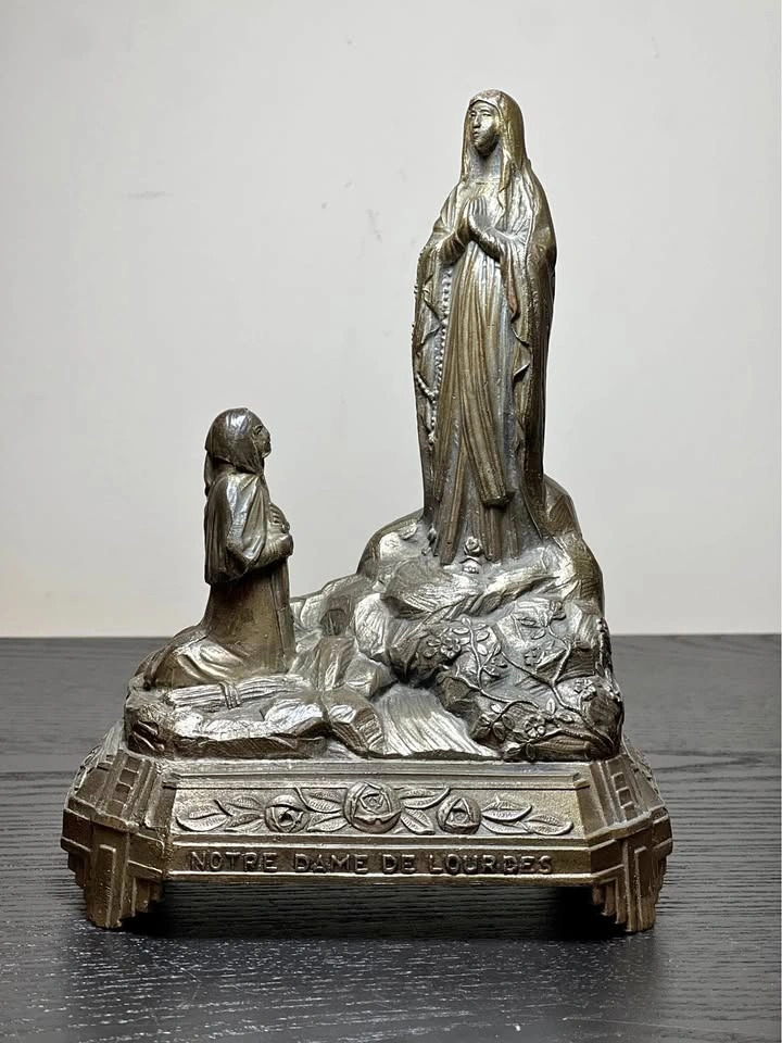 Vintage Janeto Notre Dame de Lourdes Music Box – Works – France