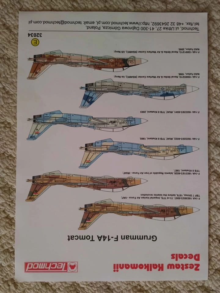 1/32 F-14A & MiG-21MF Decals - photo 4