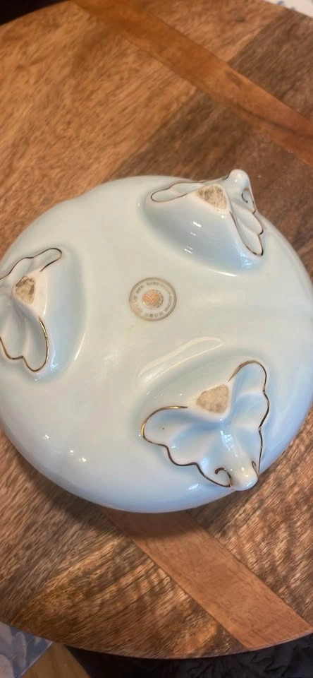 Vintage Celadon Porcelain Lidded Jar / Censer - photo 3