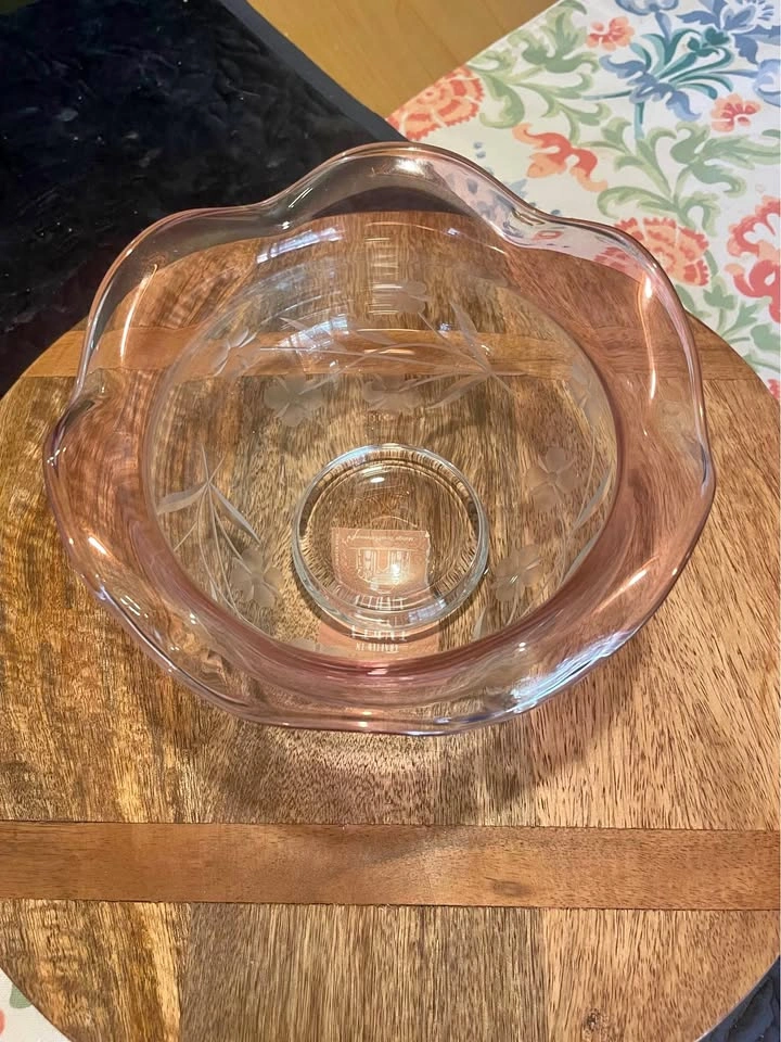 Lenox "Floral Spirit" Etched Crystal Bowl