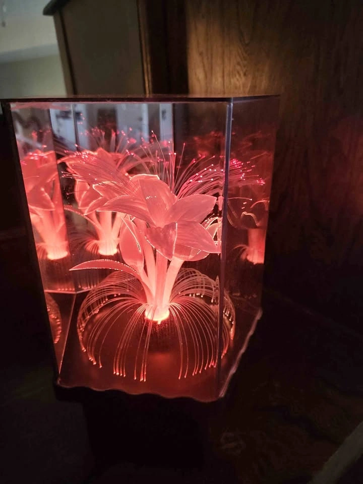 Vintage Fiber optic flower lamp
