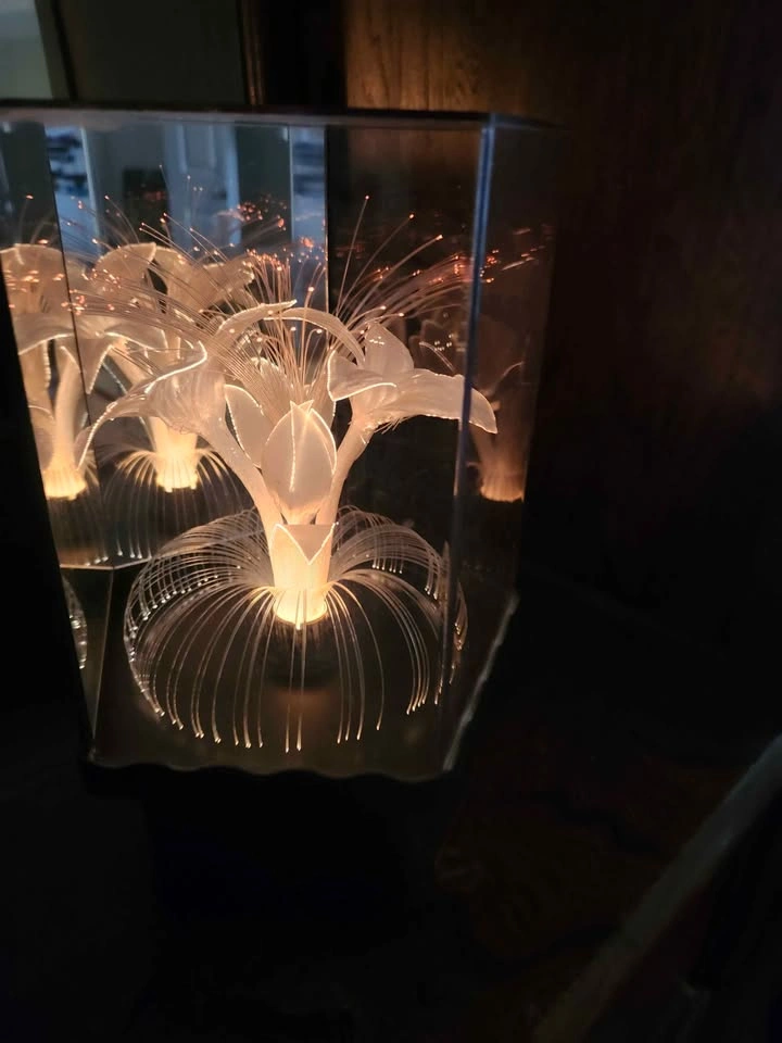Vintage Fiber optic flower lamp - photo 2