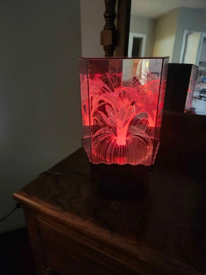 Vintage Fiber optic flower lamp - photo 5