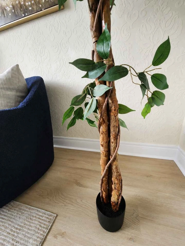 5' Nearly Natural Ficus Silk Tree | Artificial Indoor Tree | Lik - photo 4