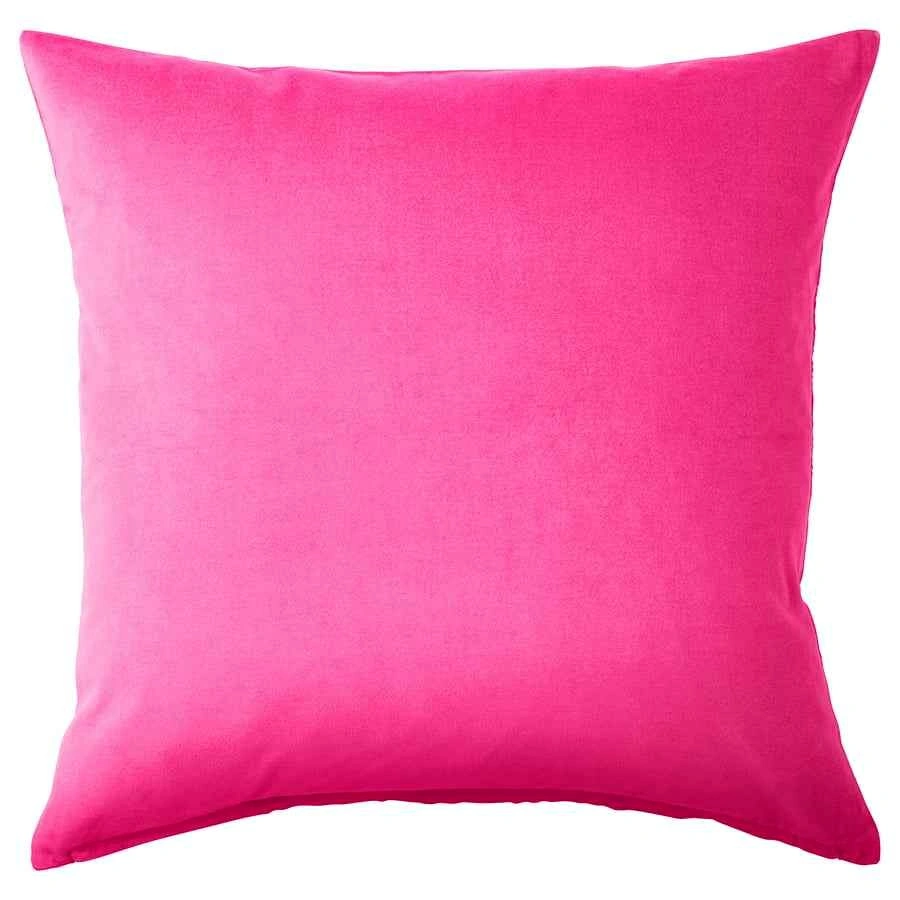 IKEA SANELA Velvet Cushion Cover - Bright Pink | 50x50cm