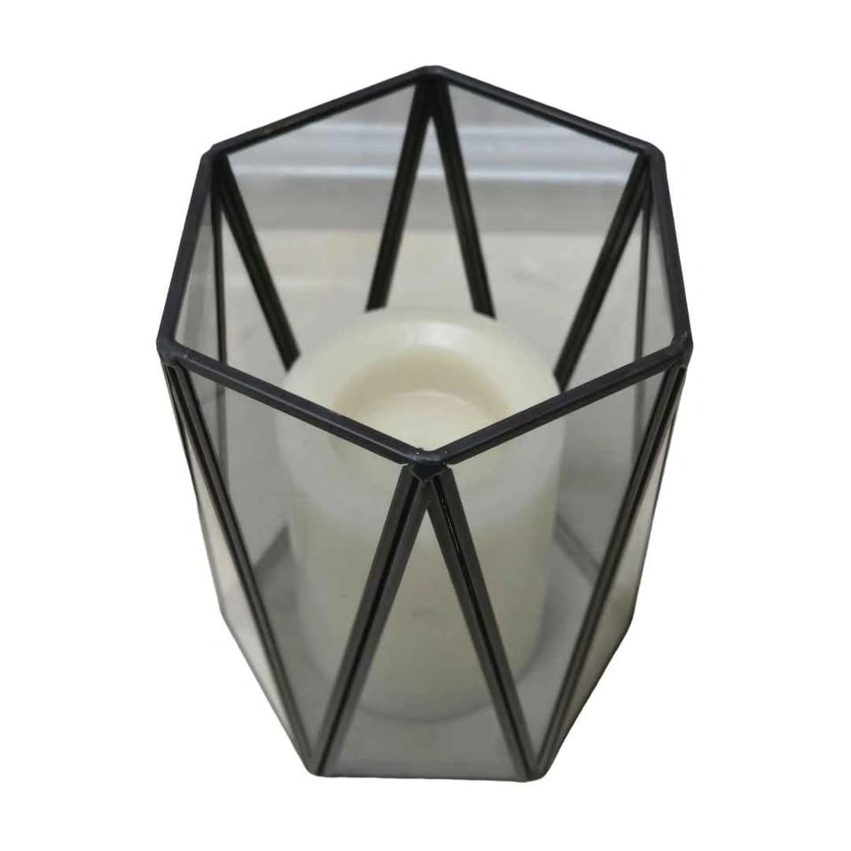 CB2 Luce Smoked Glass Hurricane Candle Holder | Luxury Decor - photo 3