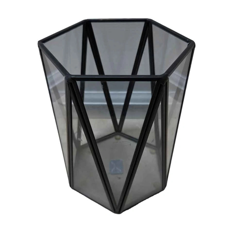 CB2 Luce Smoked Glass Hurricane Candle Holder | Luxury Decor - photo 4