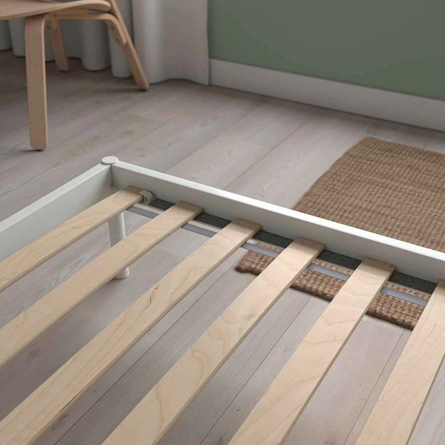 Like New IKEA VEVELSTAD Queen Bed Frame - White - Staging Only - photo 4
