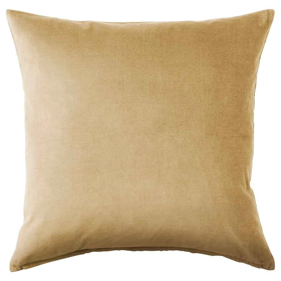 2 IKEA SANELA Velvet Cushion Covers 26"x26" Beige-Yellow - photo 2