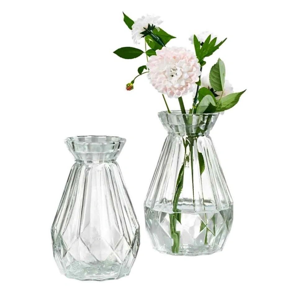 BNIB Set of 2 Designer MyGift Diamond Vases