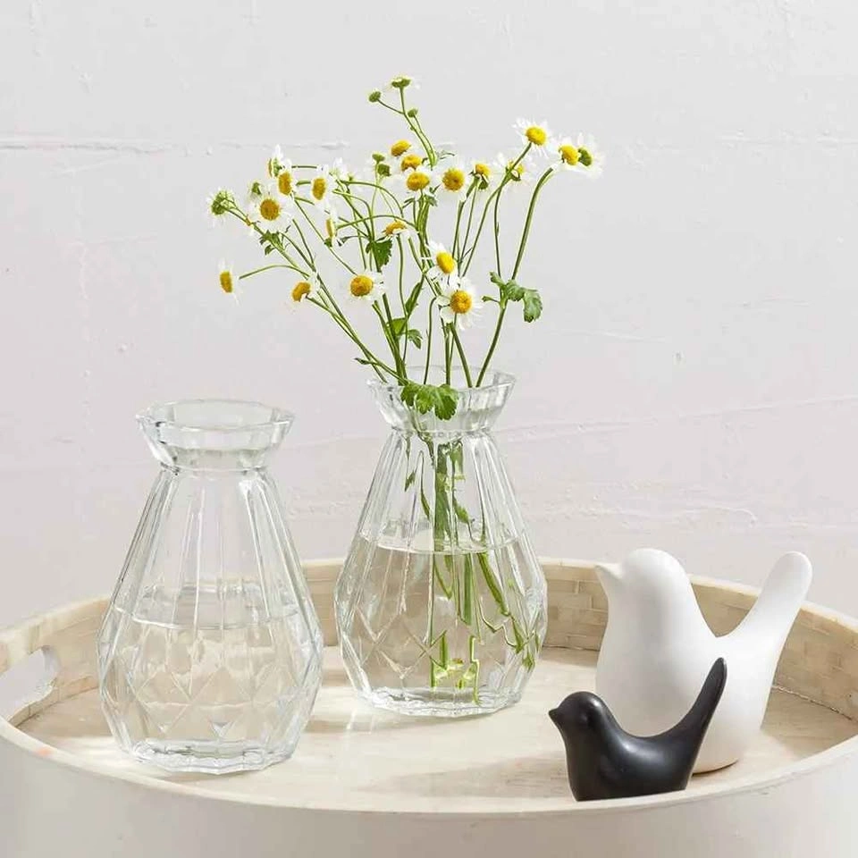 BNIB Set of 2 Designer MyGift Diamond Vases - photo 3