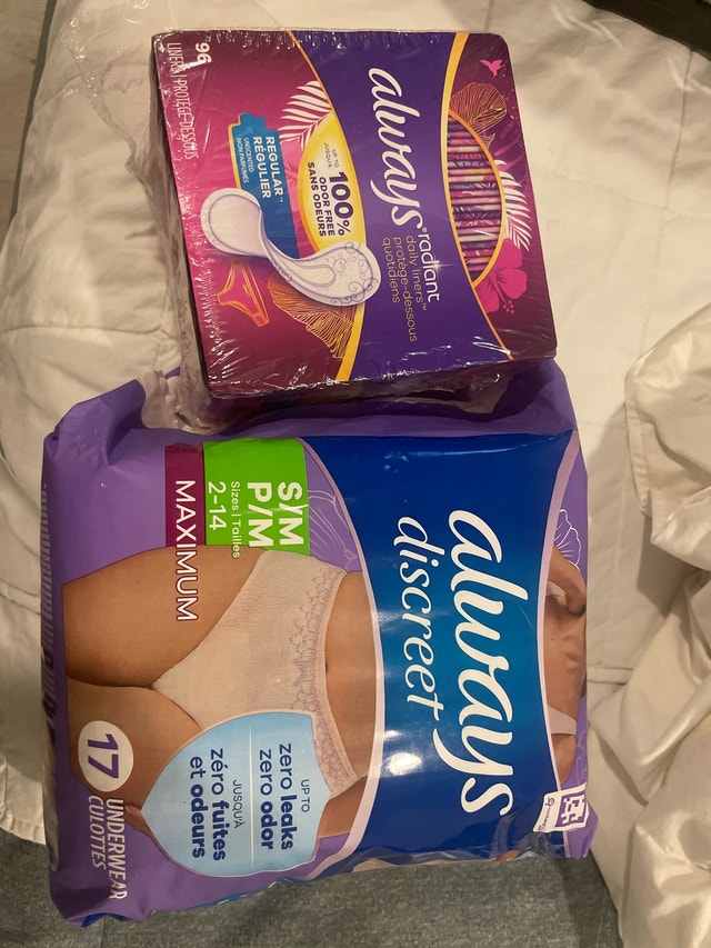 Always Pads and Underwear