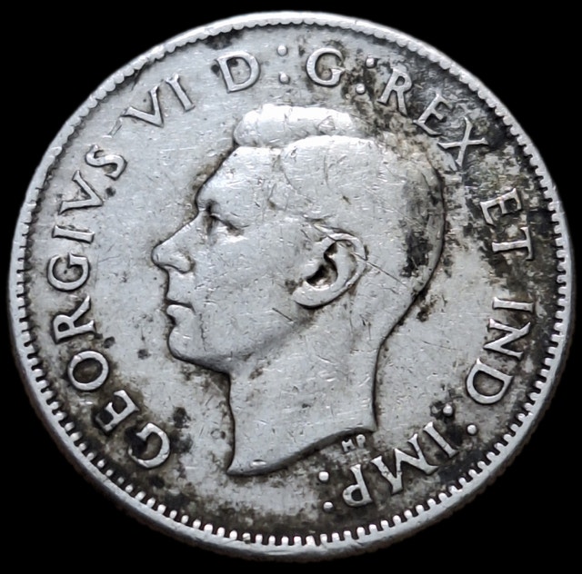 Two Silver Canadian King Geo. VI Coins - photo 2