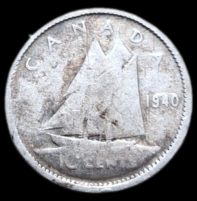 Two Silver Canadian King Geo. VI Coins - photo 3