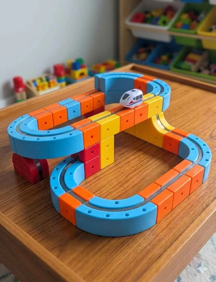 New In box Modular Cube Magnetic Train Track Set — Creative STEM - photo 3