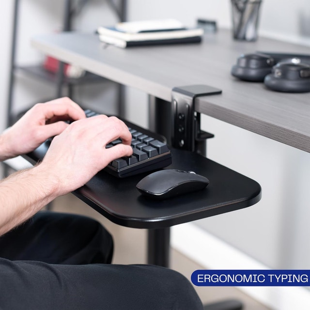Black Single Clamp Rotating Keyboard Tray - photo 4