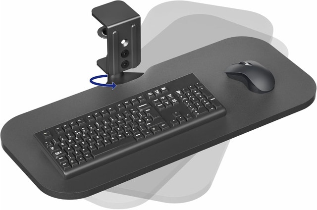 Black Single Clamp Rotating Keyboard Tray - photo 5