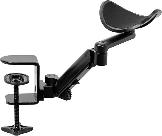 Clamp-on Rotating Arm Rest for Office Desks