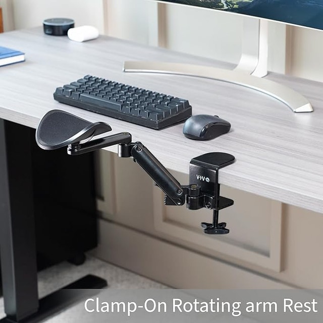 Clamp-on Rotating Arm Rest for Office Desks - photo 2