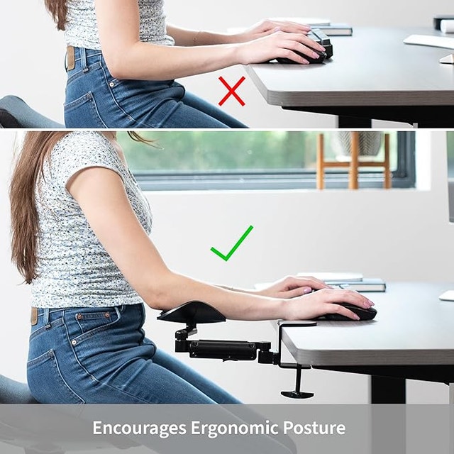Clamp-on Rotating Arm Rest for Office Desks - photo 3