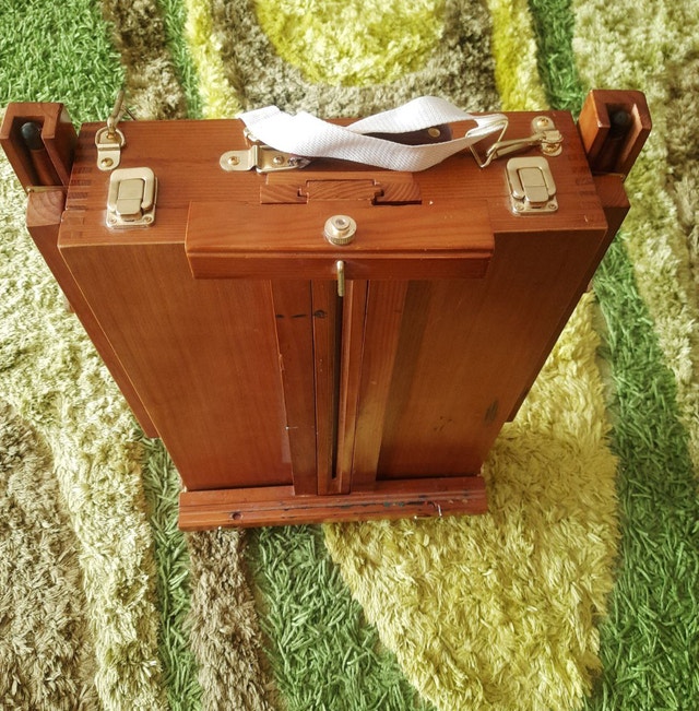 Vintage Wooden Artist Easel with Storage - photo 5
